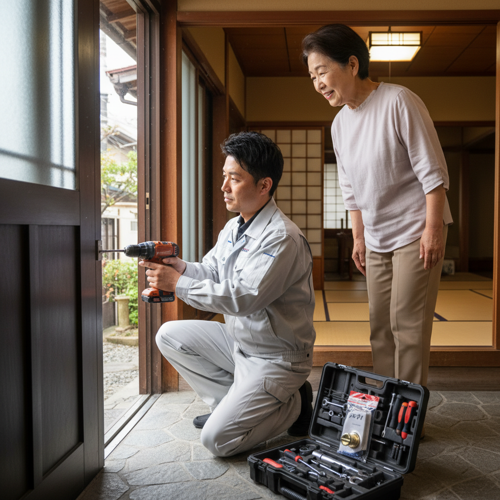 千葉県佐倉市 ドア修理：原因と症状別 蝶番・ドアノブ修理、建付け調整