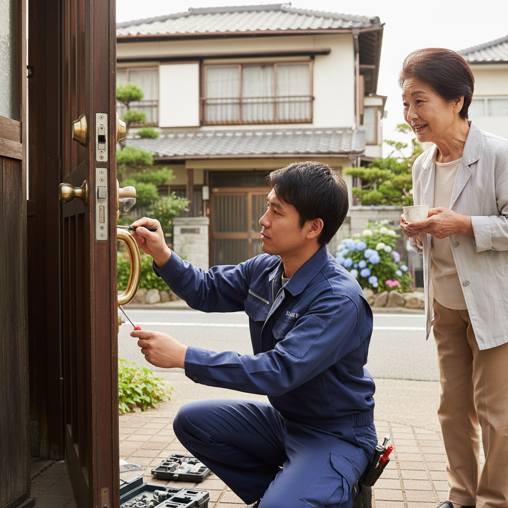 東京都文京区で多いドア修理：蝶番・ドアノブ交換、建付け調整