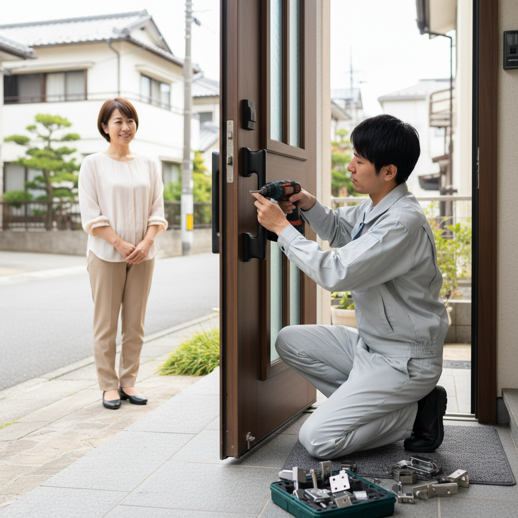 東京都あきる野市上ノ台のドア修理｜料金相場、事例、依頼の流れ