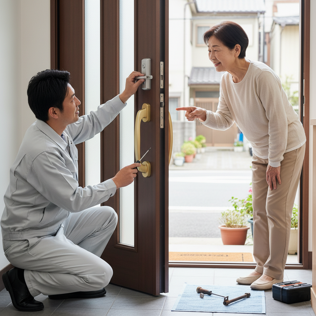 東京都江東区福住でのドア修理料金相場・事例・依頼の流れ