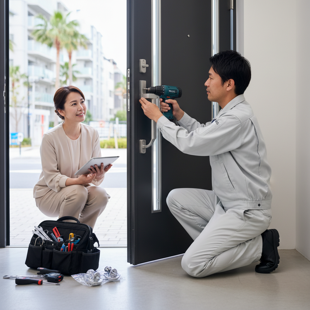 東京都港区芝浦のドア修理｜料金相場、事例紹介、依頼の流れ