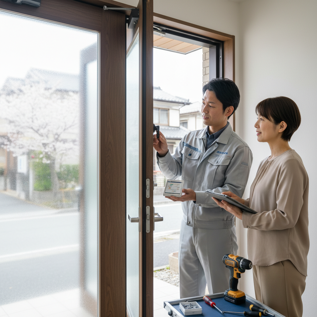 料金相場、交換事例、依頼の流れ：埼玉県さいたま市中央区のドアクローザー交換