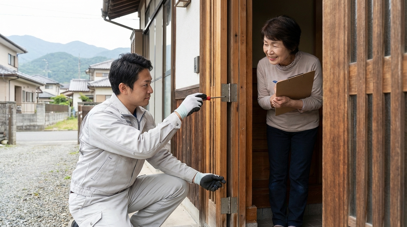 埼玉県小川町のドア修理：料金相場、事例、依頼の流れ