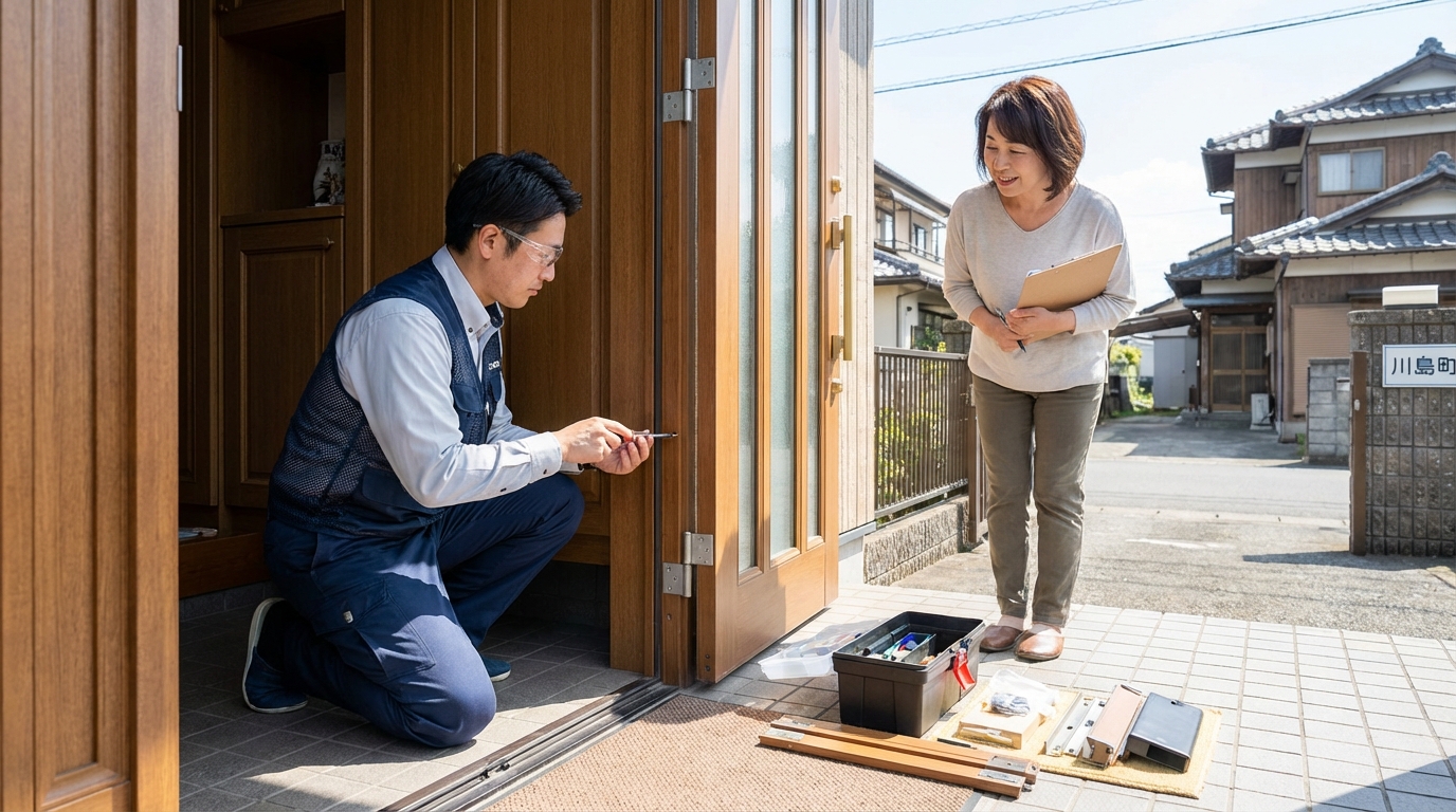 埼玉県川島町 ドア修理：料金・事例・依頼の流れ