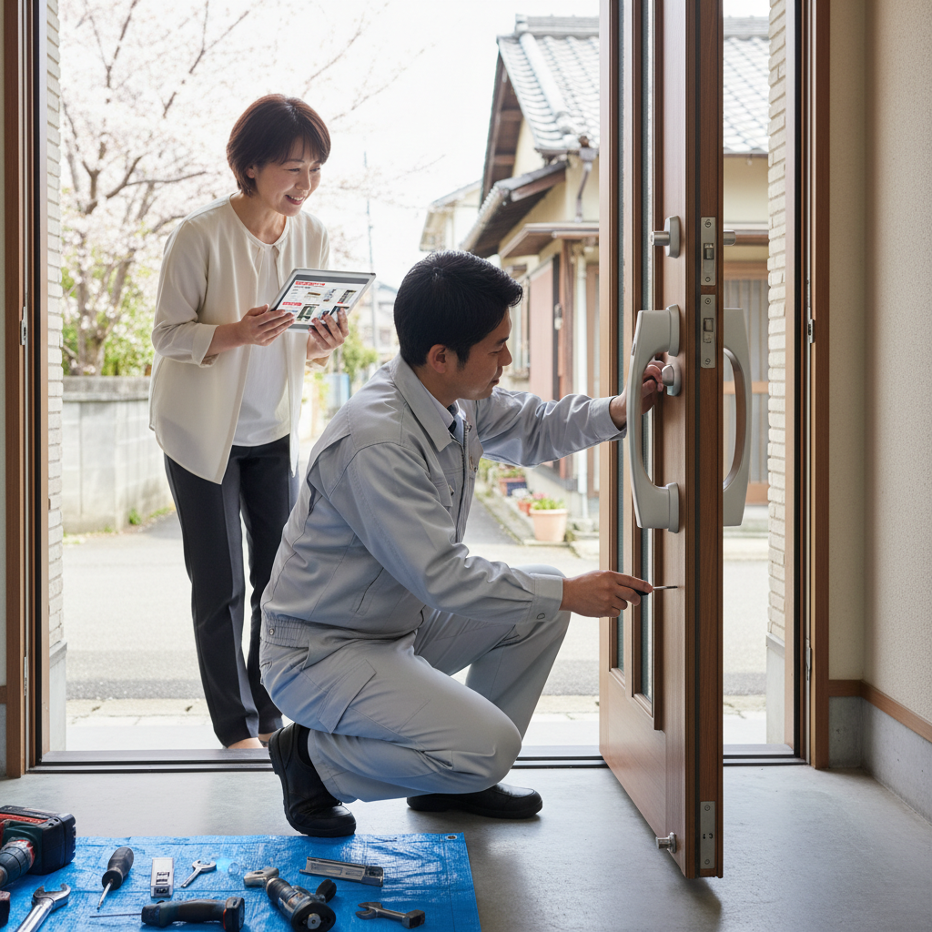 千葉県酒々井町 ドア修理の料金・事例・依頼の流れ