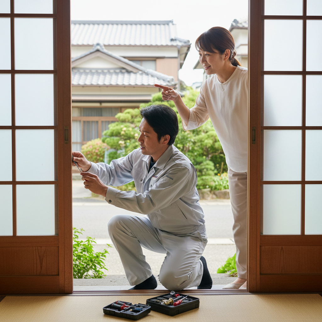 千葉県勝浦市 ドア修理の料金相場、事例、依頼の流れ