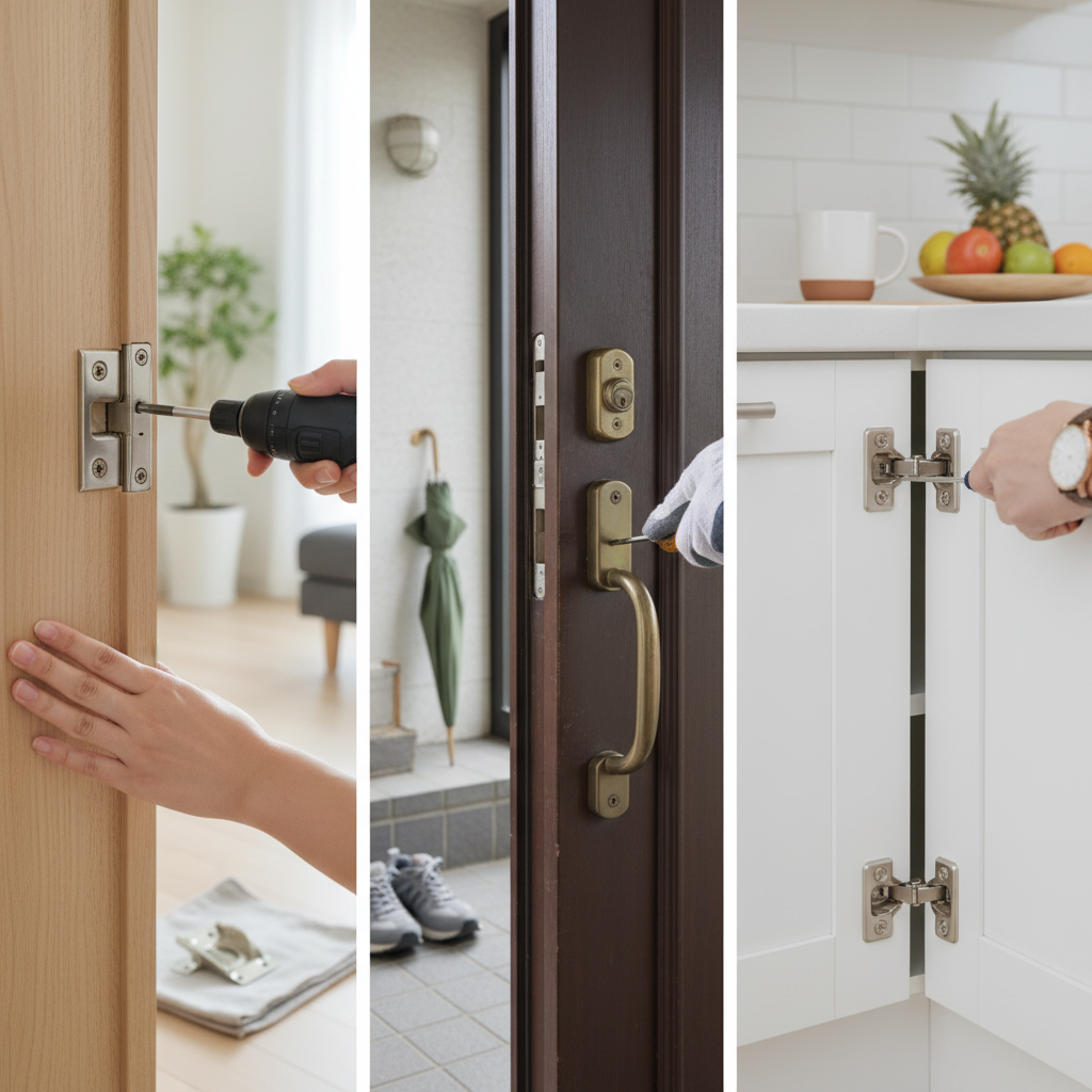 【場所別】蝶番交換の費用目安(室内・玄関・キッチン)に関する画像