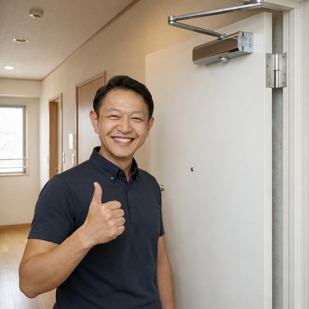 【東京都中央区】ドア修理ドアノブ修理事例｜ドアノブが固くて回しにくい