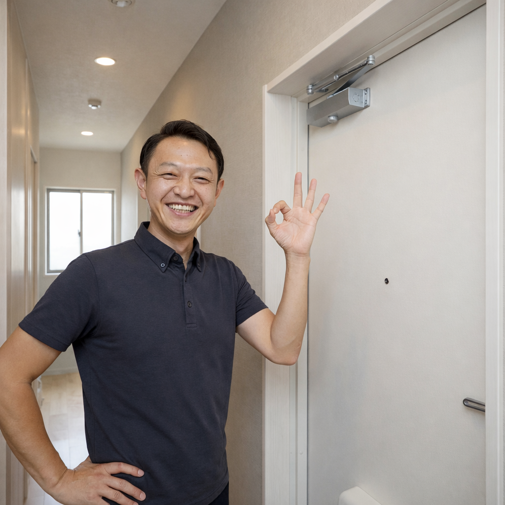 【東京都板橋区】ドア修理建付け調整事例｜ドアが勝手に開く不具合を修理