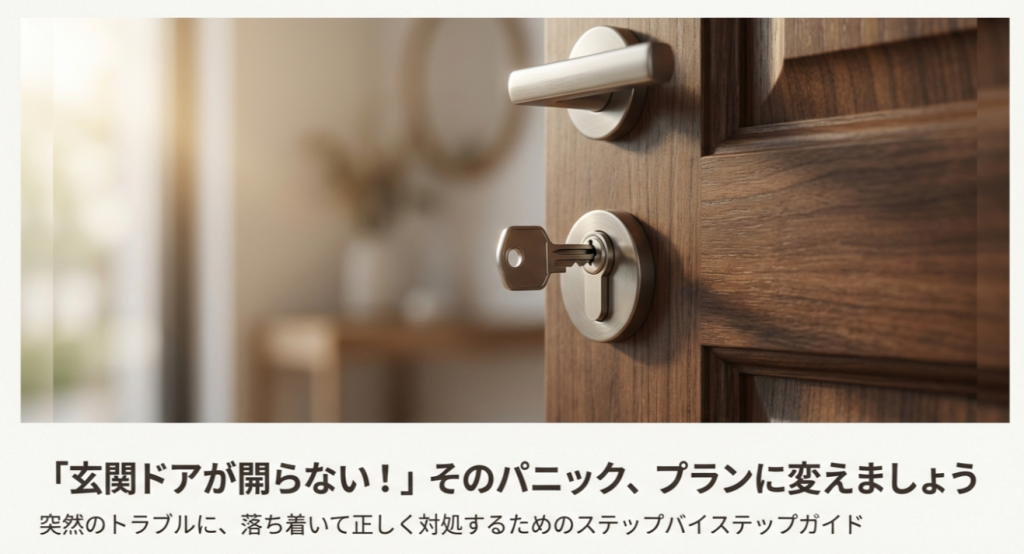 玄関ドアの鍵や閉まらないトラブルを即効解決するためのガイドブック表紙